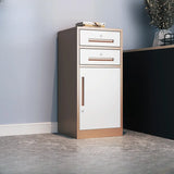 Black Lockable Steel Small Filing Cabinets with Drawers Image - 4