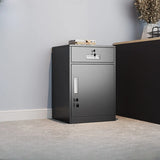 Black Lockable Steel Small Filing Cabinets with Drawers Image - 42