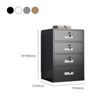 Black Lockable Steel Small Filing Cabinets with Drawers Image - 46