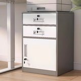 Black Lockable Steel Small Filing Cabinets with Drawers Image - 5