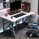 Black Manufactured Wood Metal Hairpin Base Gaming Desk Image - 3