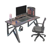 Black Manufactured Wood Metal Hairpin Base Gaming Desk Image - 5