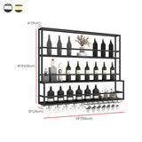 Black Metal Floating Stackable Wall Mounted Wine Rack Image - 42