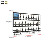 Black Metal Floating Stackable Wall Mounted Wine Rack Image - 43