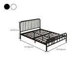 Black Metal Frame Slat Bed with Headboard and Footboard Image - 10