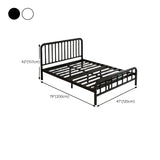 Black Metal Frame Slat Bed with Headboard and Footboard Image - 11