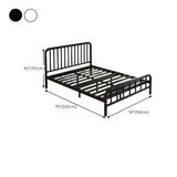 Black Metal Frame Slat Bed with Headboard and Footboard Image - 15