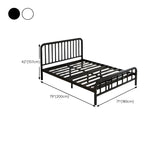 Black Metal Frame Slat Bed with Headboard and Footboard Image - 16