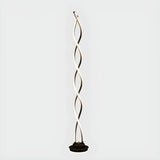 Black Metal Modern Spiral LED Living Room Floor Lamp Image - 2