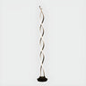 Black Metal Modern Spiral LED Living Room Floor Lamp Image - 2