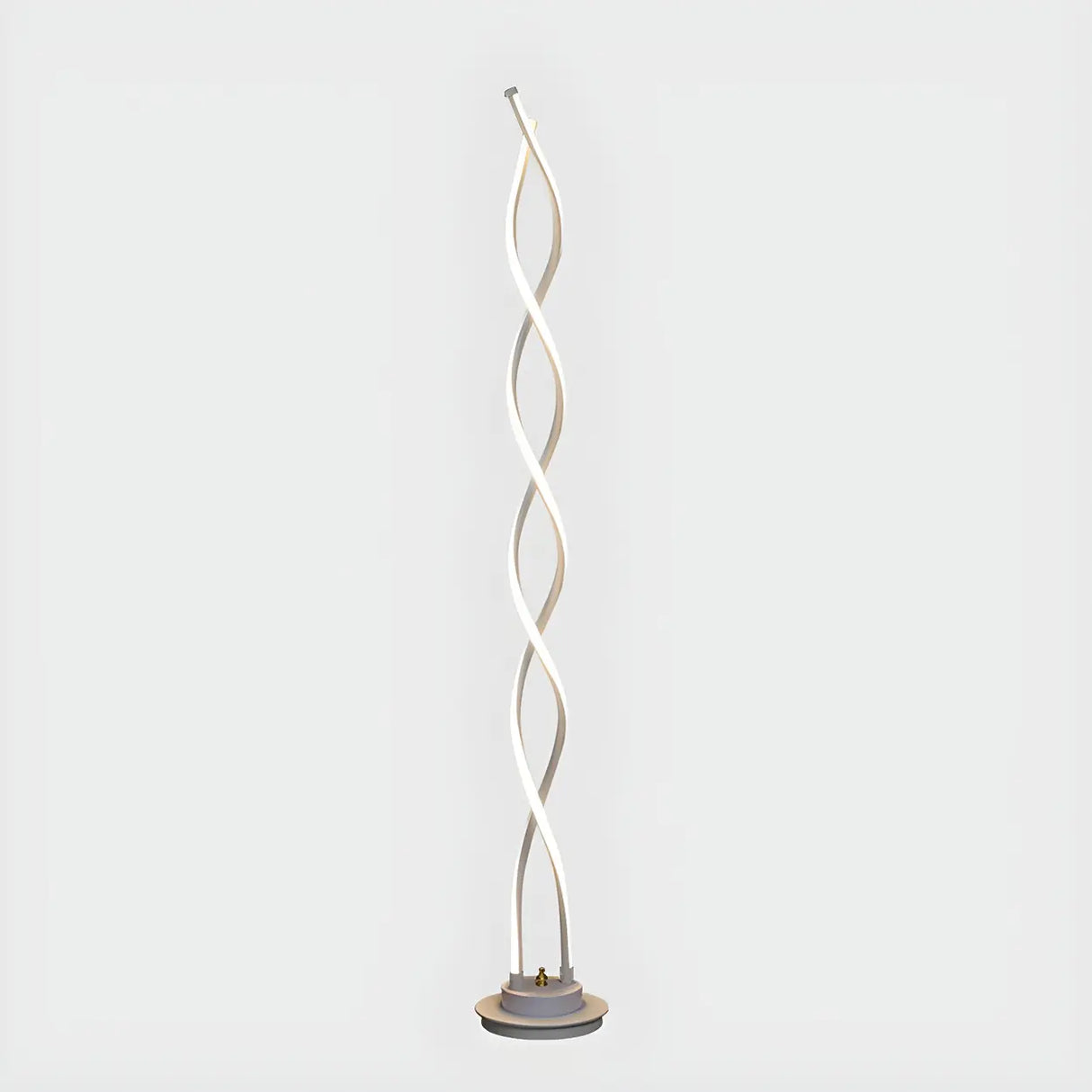 Black Metal Modern Spiral LED Living Room Floor Lamp Image - 4