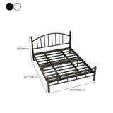 Black Metal Queen Headboard Slat Bed Frame with Legs #size