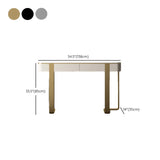 Black Metal Rectangular Console Table with Drawers Image - 12