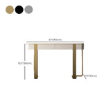 Black Metal Rectangular Console Table with Drawers Image - 13