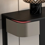 Black Metal Rectangular Console Table with Drawers Image - 8