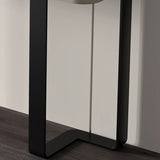 Black Metal Rectangular Console Table with Drawers Image - 9