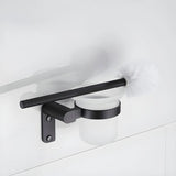 Black Metal Shelf and Rack Storage Bathroom Hardware Set Image - 24