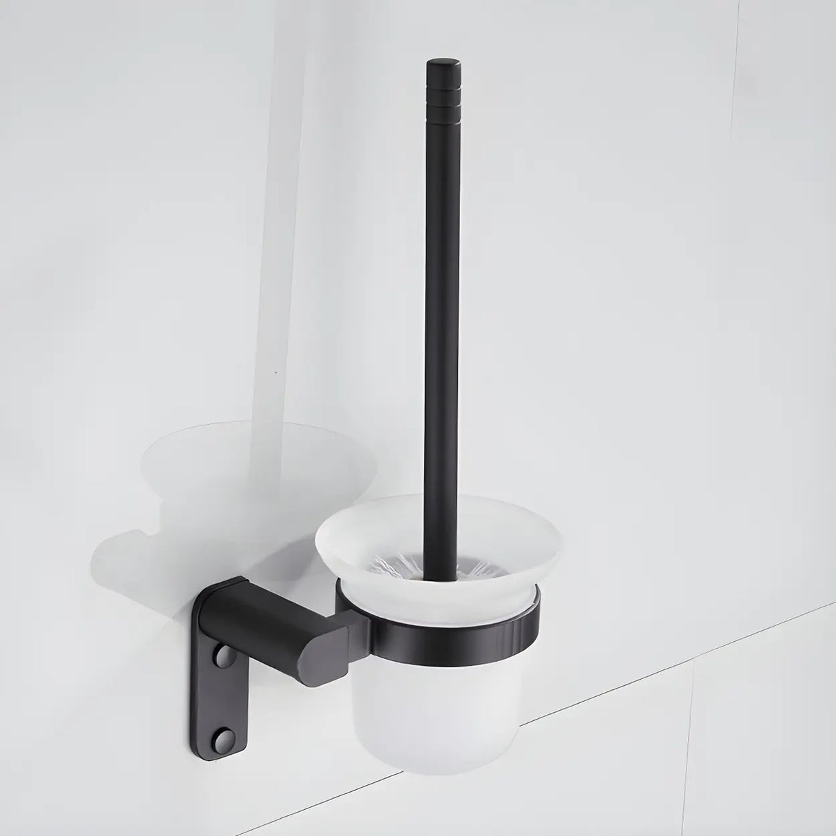 Black Metal Shelf and Rack Storage Bathroom Hardware Set Image - 7