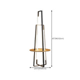 Black Metal Simple LED Geometric Shelf Floor Lamp #size