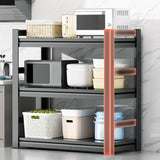 Black Metal Standard Baker's Rack with Microwave Shelf Image - 13