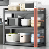 Black Metal Standard Baker's Rack with Microwave Shelf Image - 18