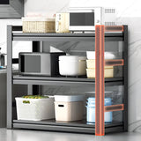 Black Metal Standard Baker's Rack with Microwave Shelf Image - 19