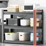 Black Metal Standard Baker's Rack with Microwave Shelf Image - 22