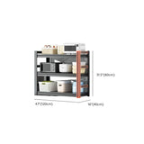 Black Metal Standard Baker's Rack with Microwave Shelf #size