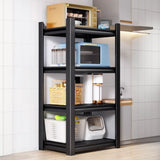 Black Metal Standard Width Baker's Rack with Shelves Image - 2