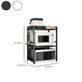 Black Metal Storage Baker's Rack with Microwave Shelf Image - 17