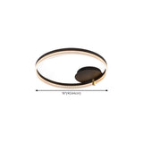 Black Metal Three Circle Semi-Flush Mount Ceiling Light Image - 21