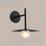 Black Minimalist Circular Shade Metal Wall Sconce Image - 6