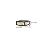 Black Minimalist Rectangular Metal Post Outdoor Lamp #size