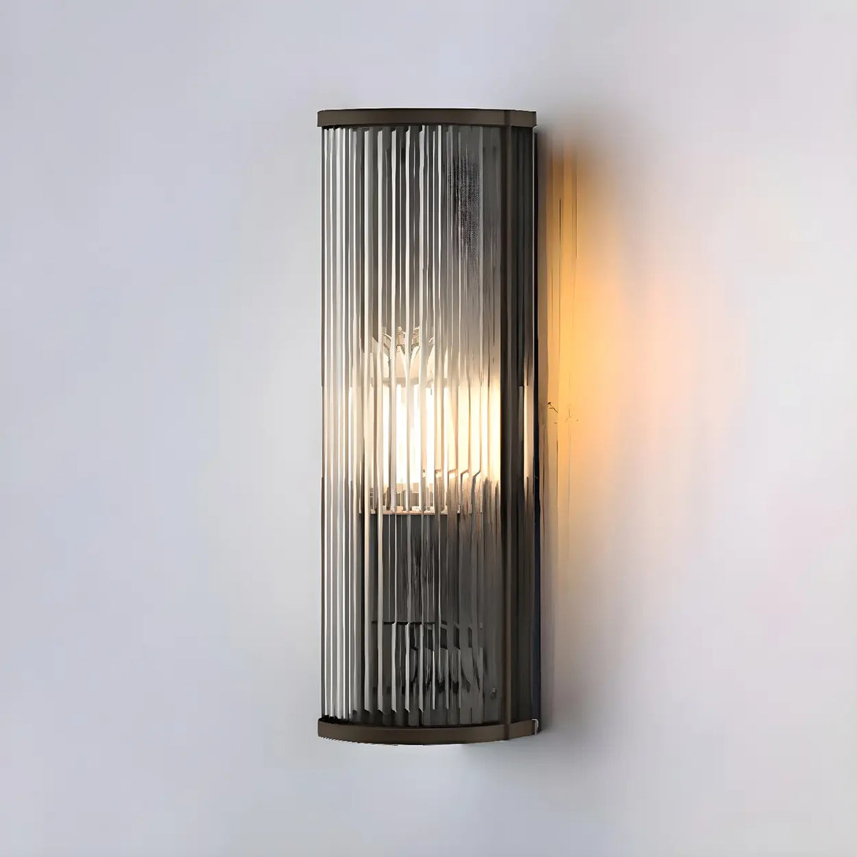 Black Modern Cylinder Acrylic External Wall Sconce Image - 10