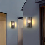 Black Modern Cylinder Acrylic External Wall Sconce Image - 14