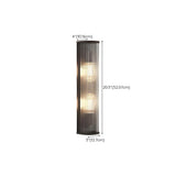 Black Modern Cylinder Acrylic External Wall Sconce Image - 16