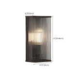 Black Modern Cylinder Acrylic External Wall Sconce Image - 17