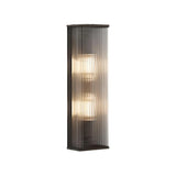 Black Modern Cylinder Acrylic External Wall Sconce Image - 7