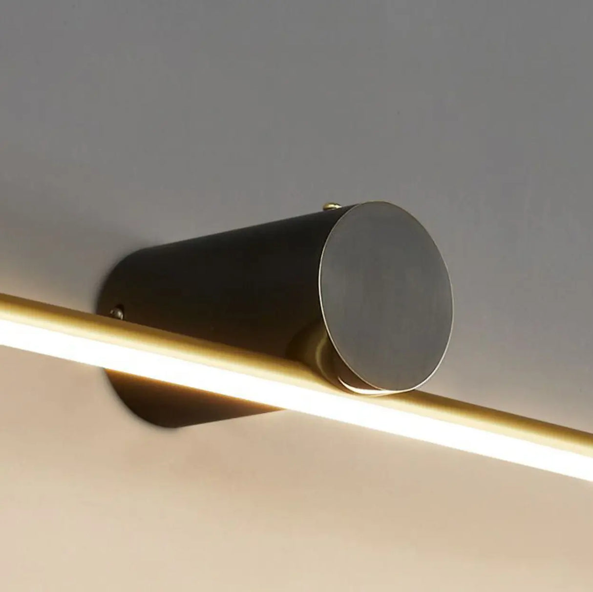 Black Modern Cylinder Wall-Mount LED Vanity Light Image - 9