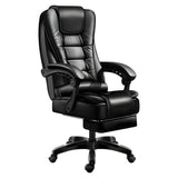 Black Modern Ergonomic Leather Recliner Office Chair Image - 10