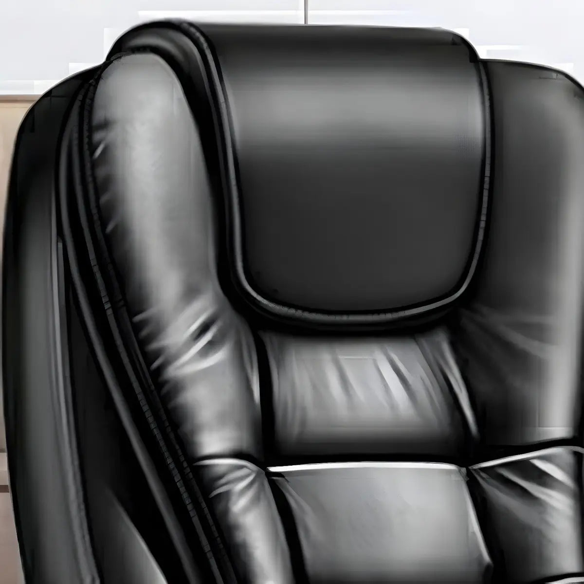 Black Modern Ergonomic Leather Recliner Office Chair Image - 16