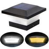 Black Modern Hexagonal Geometric LED Outdoor Lamp Image - 7