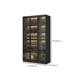 Black Modern Large Stackable Freestanding Wine Cabinet Image - 26