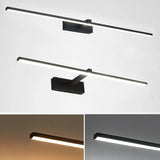 Black Modern Linear LED Bathroom Metal Vanity Light Image - 16