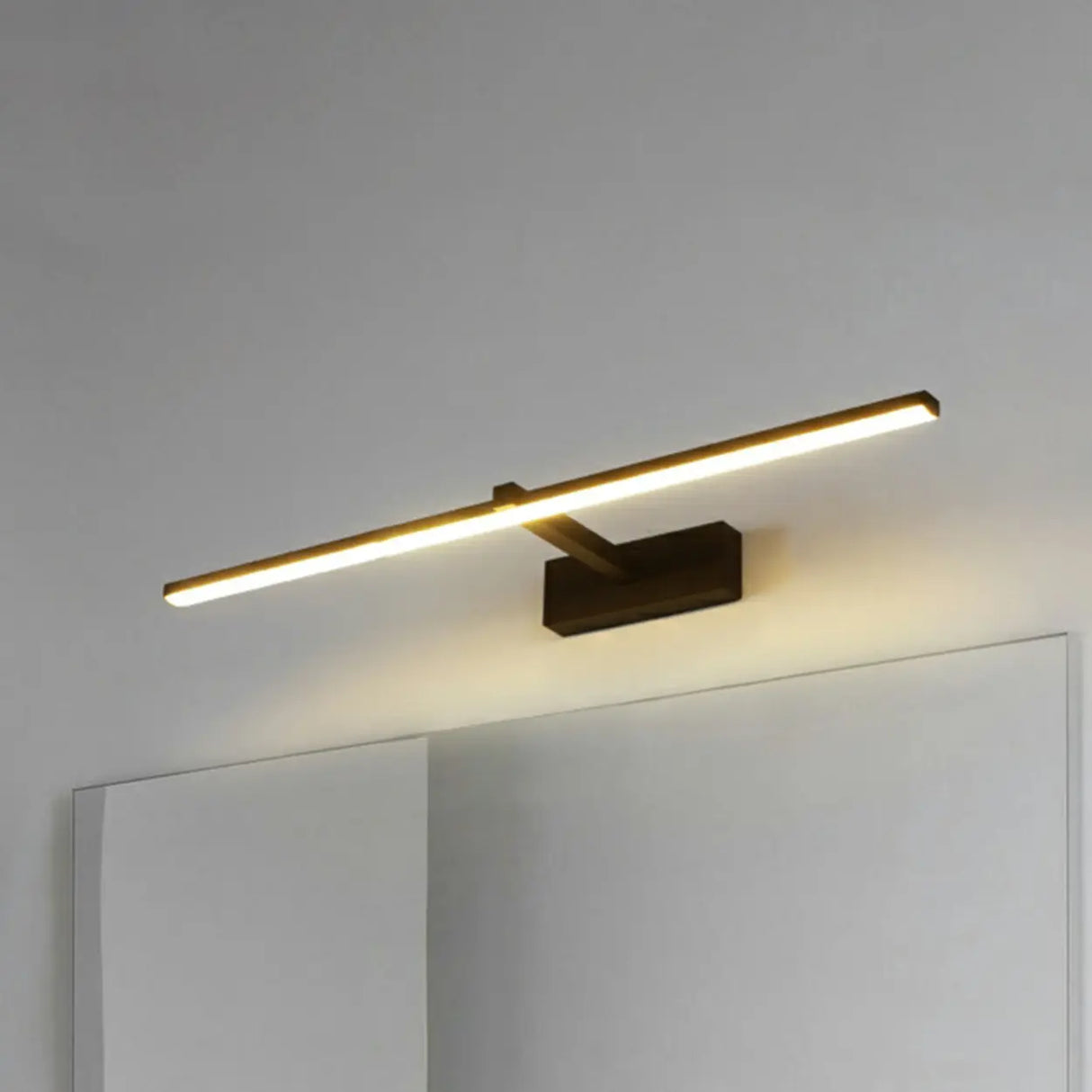 Black Modern Linear LED Bathroom Metal Vanity Light Image - 21