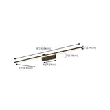 Black Modern Linear LED Bathroom Metal Vanity Light #size