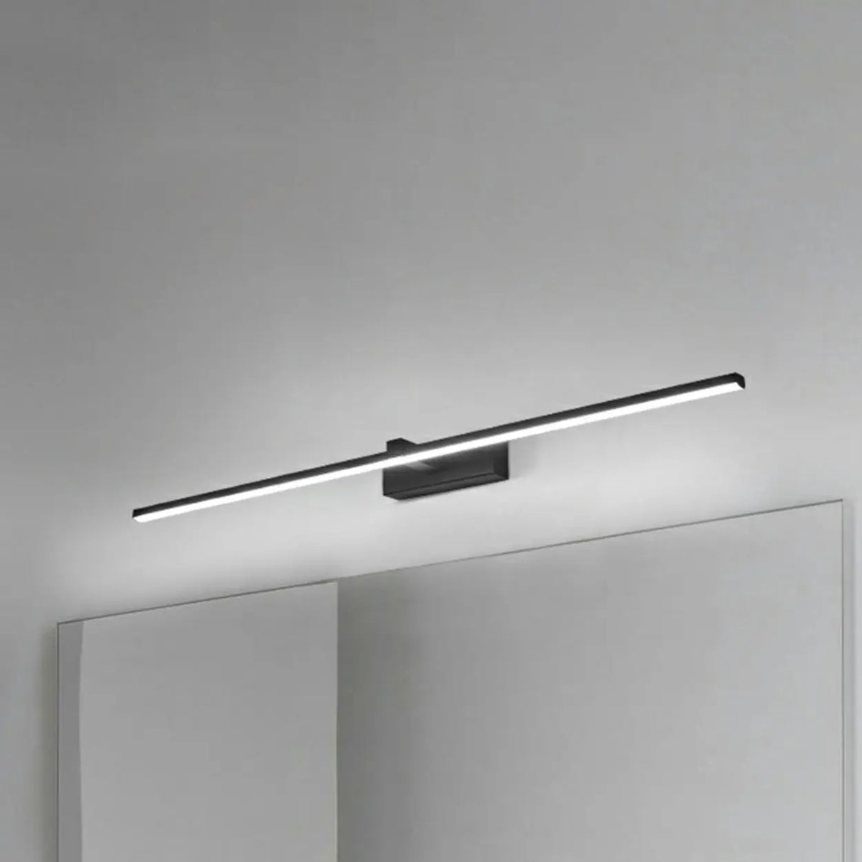 Black Modern Linear LED Bathroom Metal Vanity Light Image - 7