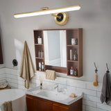 Black Modern Linear Metal LED Bathroom Vanity Light Image - 3