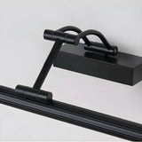 Black Modern Linear Metal Swing Arm Vanity Light Image - 8