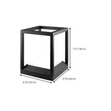 Black Modern Minimalist Cube Metal Outdoor Table Lamp #size